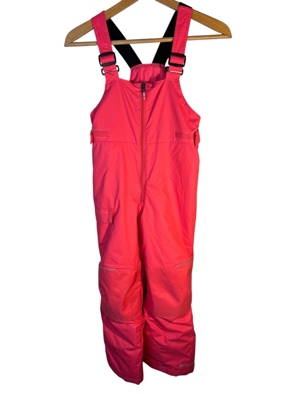 Columbia Adventure Snow Bib Pink Outgrow Adjustable Winter Ski Size 8 Small Twin